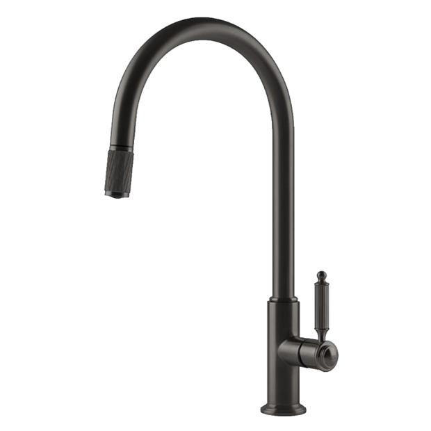 Смеситель для кухни Gessi VENTI20                                                    
                            60622#707 цвет-Black Metal Brushed PVD 60622#707