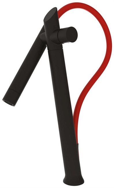 Смеситель для кухни Carlo Frattini Kitchen GALILEO                                                    
                            F7050RNS BLACK MATT/FLEX ROSSO F7050RNS