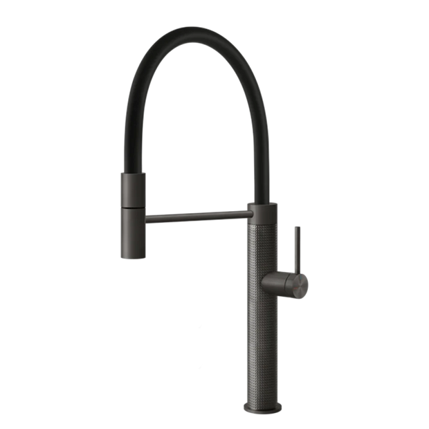 Смеситель для кухни Gessi                                                     
                            60014#707 black metal brushed PVD 60014#707