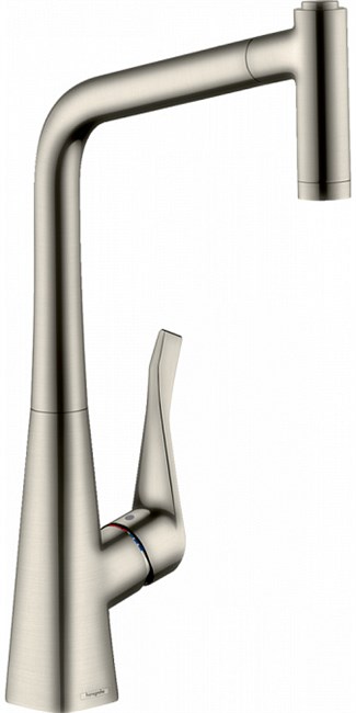 Смеситель для кухни HANSGROHE METRIS M71                                                    
                            73801800 нерж.сталь 73801800