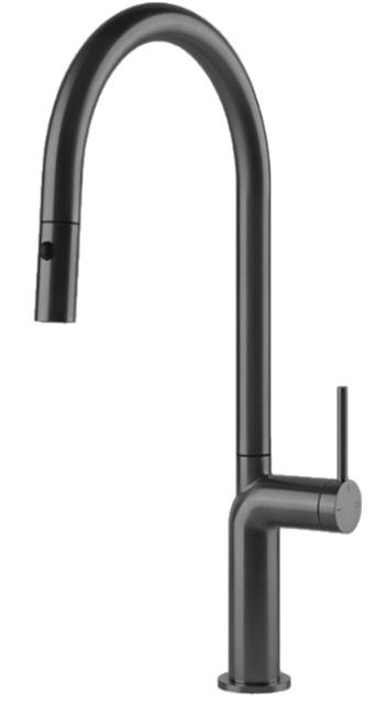 Смеситель для кухни Gessi STELO                                                    
                            60303#126 Black Metal Brushed GHRC 60303#126