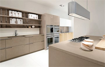 Кухонная мебель Aster Cucine Noblesse Oblige                                                    
                             true tortora 41l/41o, cemento tortora ce2, glossy tortora v73, olmo naturale matt e60 Кухонная мебель Aster Cucine Noblesse Oblige                                                    
   