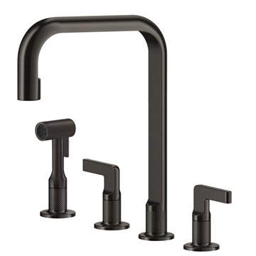 Смеситель для кухни Gessi INCISO                                                    
                            58703#707 цвет-Black Metal Brushed PVD 58703#707