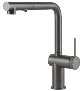 Смеситель для кухни Gessi INEDITO-GODRONATO                                                    
                            60477#126 Black Metal Brushed GHRC 60477#126