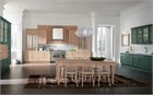 Кухонная мебель Aster Cucine Avenue                                                    
                             структура - noce sbiancato I06/verde muschio l02, топ и панель - marmo zebrino Кухонная мебель Aster Cucine Avenue                                                    
            