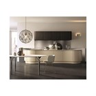 Кухонная мебель Aster Cucine Domina                                                    
                             laccato metallizzato avorio flou opaco, ebano soft opaco, acciaio satinato, corian glacier white Кухонная мебель Aster Cucine Domina                                                    
            