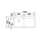 Мойка  Blanco Claron 5S-IF/А                                                    
                            514000 сталь с зеркальной полировкой 514000