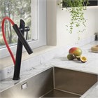 Смеситель для кухни Carlo Frattini Kitchen GALILEO                                                    
                            F7050RNS BLACK MATT/FLEX ROSSO F7050RNS