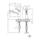 Смеситель для кухни Gessi THALIUM                                                    
                            60535#149 цвет-finox brushed nickel 60535#149