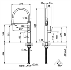 Смеситель для кухни Gessi 316 FLESSA                                                    
                            60210#707 цвет-black metal brushed PVD/шланг-черный 60210#707