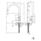 Смеситель для кухни Gessi                                                     
                            17151#299 цвет-черный матовый 17151#299