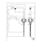 Смеситель для кухни Gessi OFFICINE V                                                    
                            60201#149 finox brushed nickel, рычаг красный 60201#149