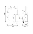 Смеситель для кухни CEA MILO360                                                    
                            MIL211 MIL211
