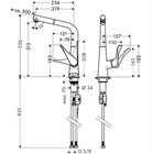 Смеситель для кухни HANSGROHE Metris                                                    
                            14821000 хром 14821000